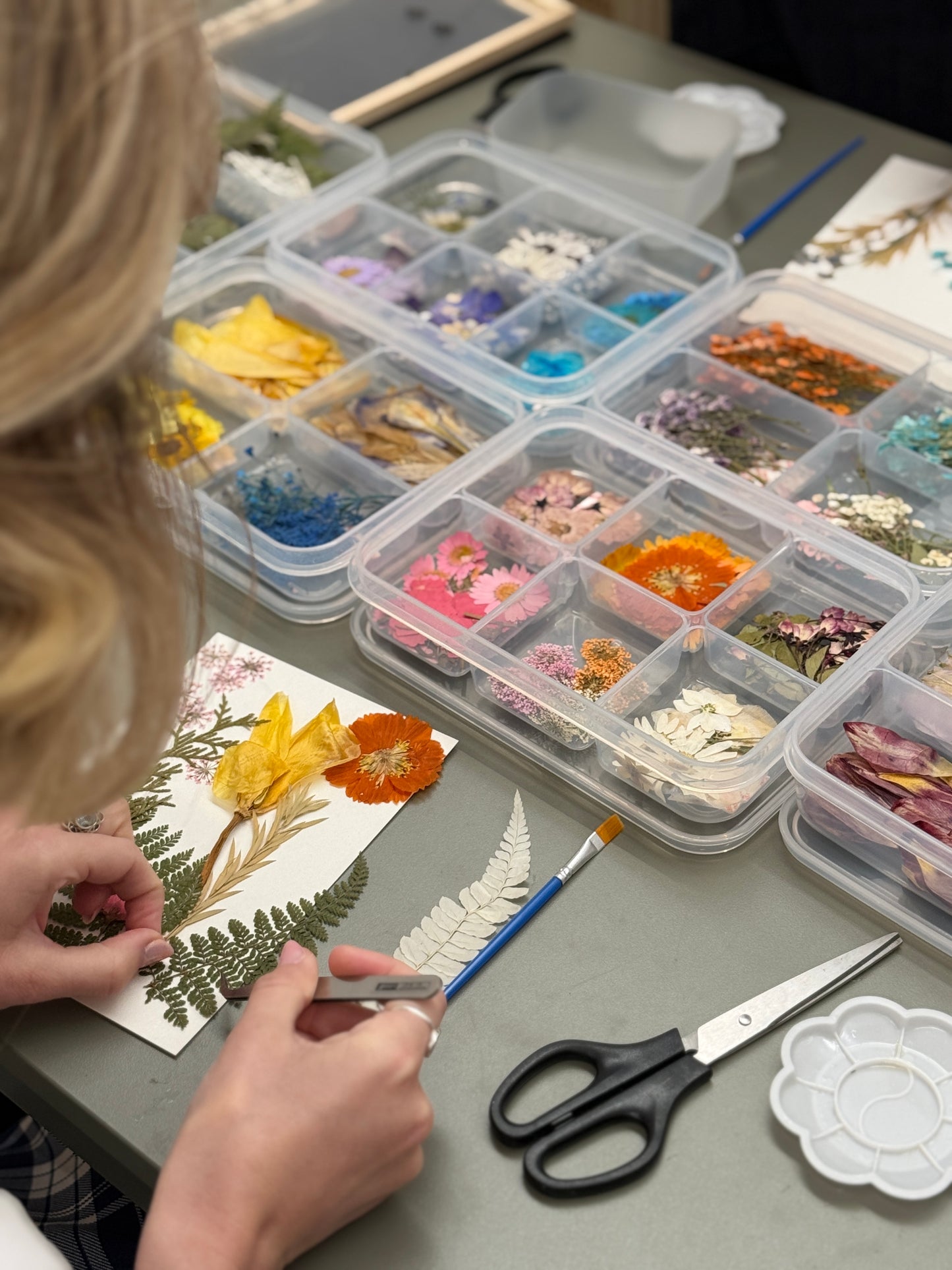 Crescent Moon Pressed Flower Art Workshop - Leeds Exclusive