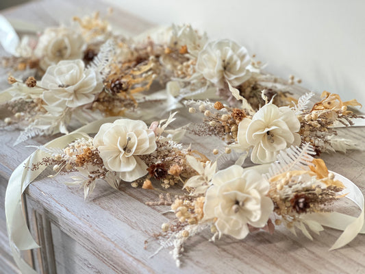 Dried Flower Wrist Corsages
