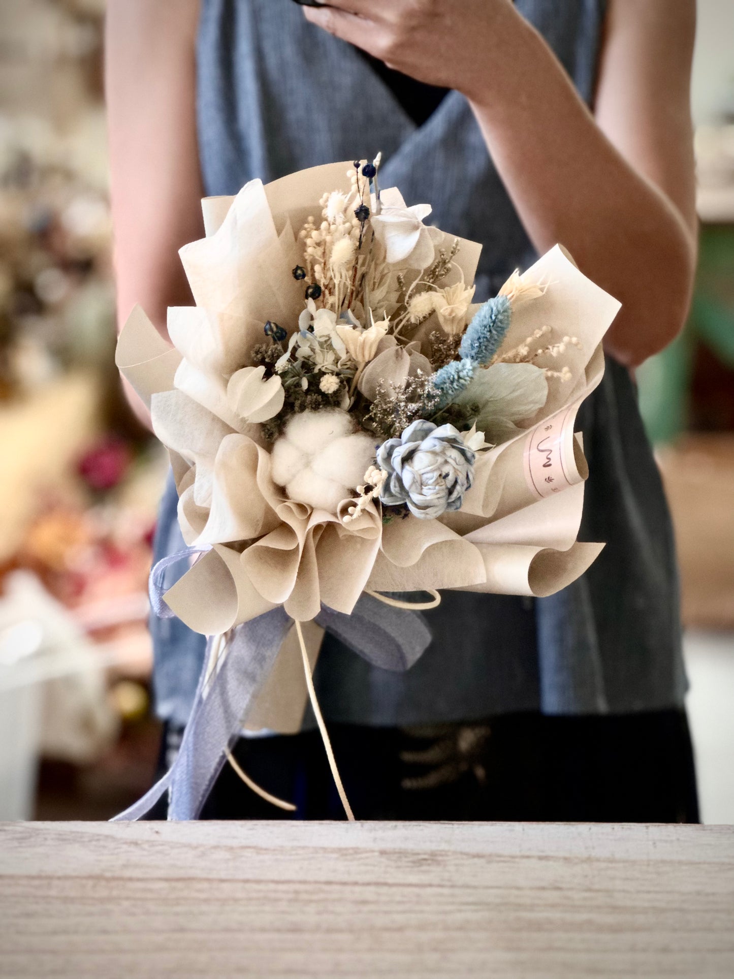 Korean Style Dried Flower Bouquet (S size 15-18cmW)