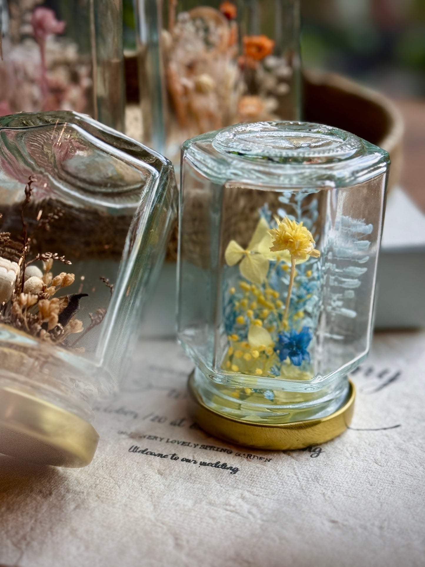Mini Korean-Style Dried Flower Jar