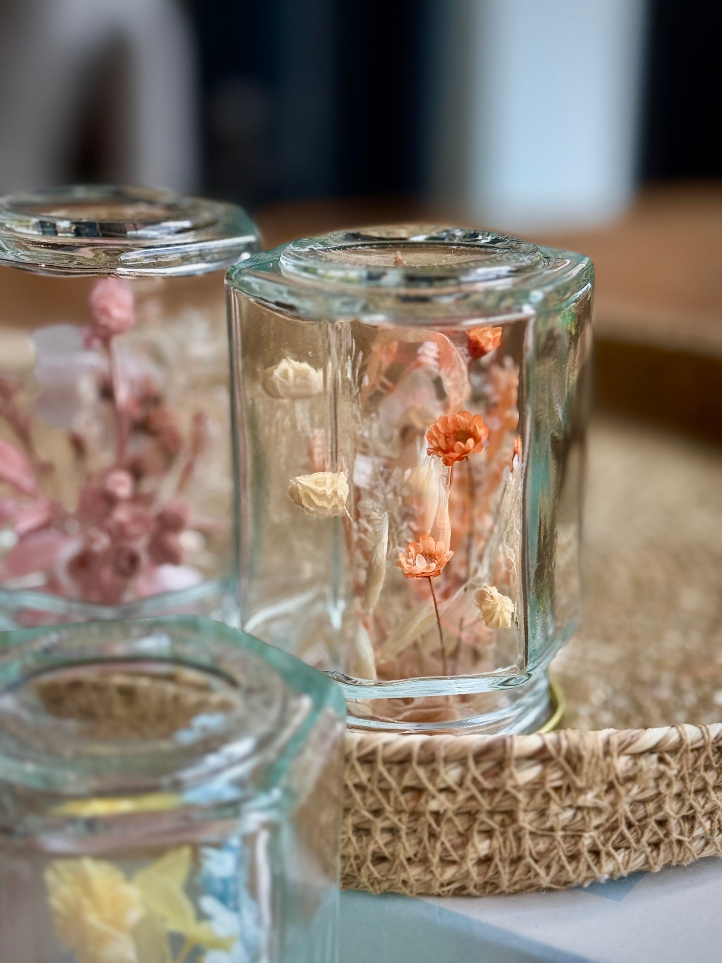 Mini Korean-Style Dried Flower Jar