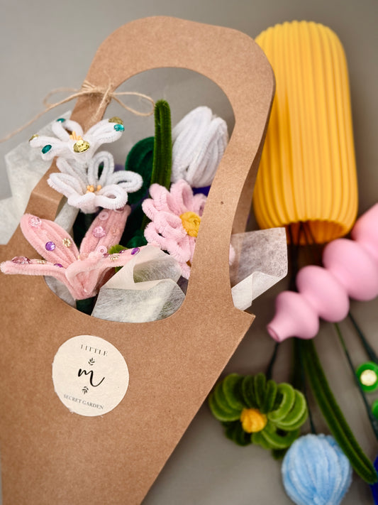 Sparkling Chenille Flower Bouquet Workshop
