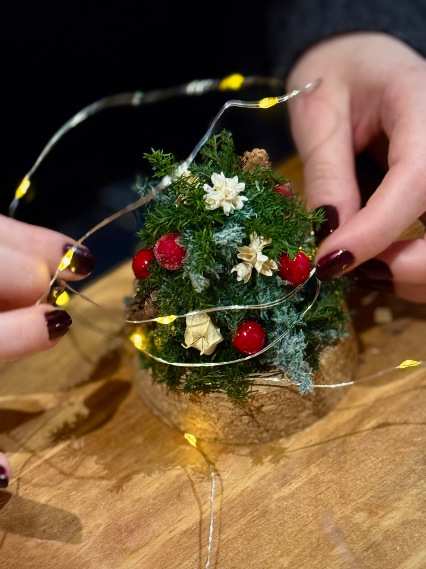 Preserved Cedar Christmas Tree Light Ball Workshop