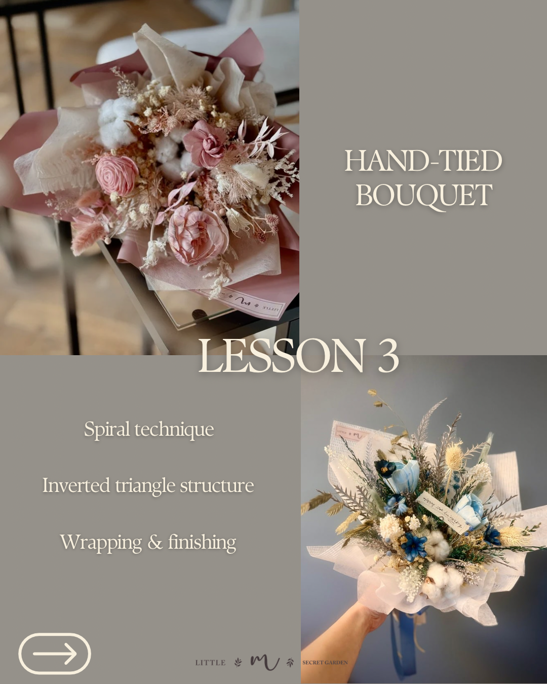 Korean-Style Dried Flower Fundamental Training Course (3 lessons)