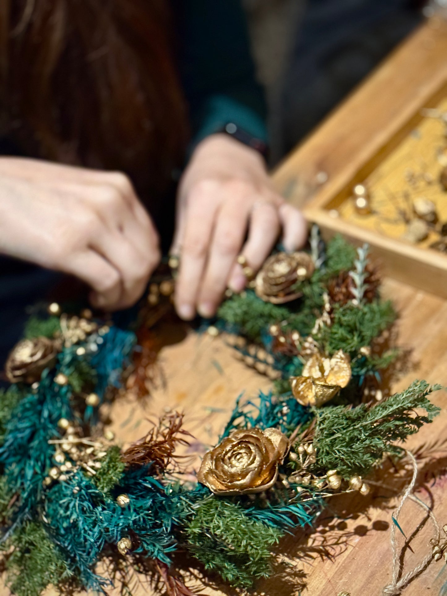 Dried Flower Christmas Wreath Making Workshop