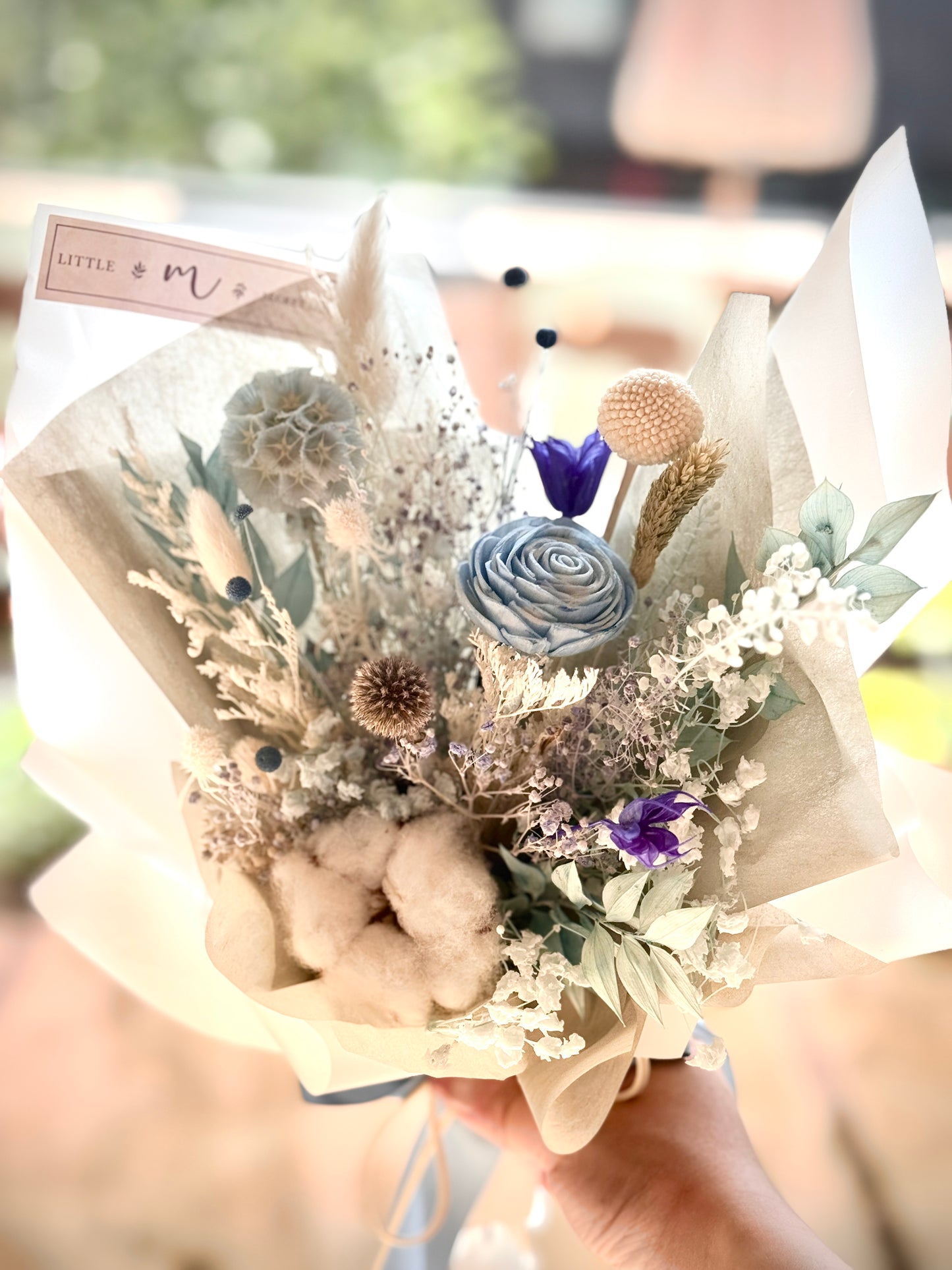 Korean Style Dried Flower Bouquet (S size 15-18cmW)