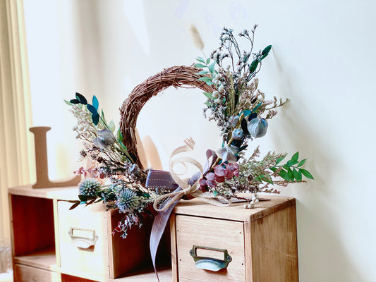 Dried Flower Half Wreath Making Workshop