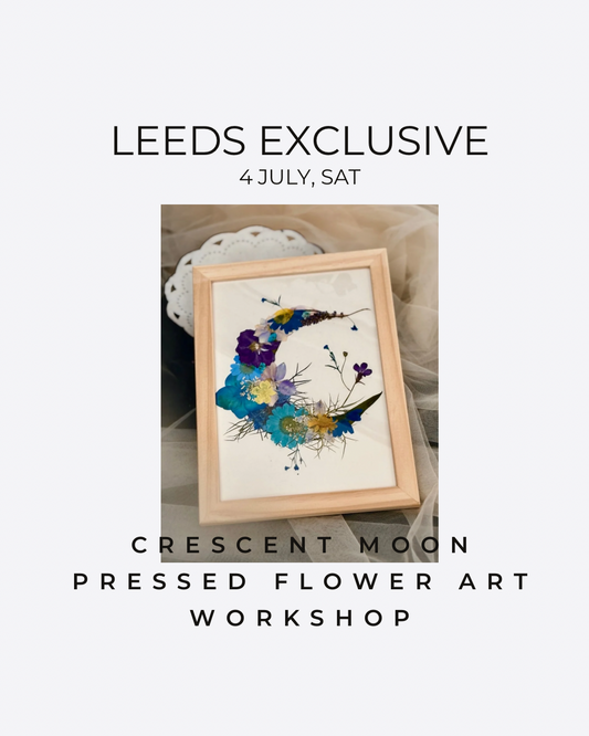 Crescent Moon Pressed Flower Art Workshop - Leeds Exclusive